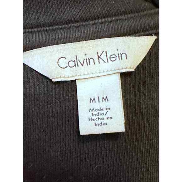 Men's Calvin Klein sip up  light fleece cotton medium jacket no hood - Picture 5 of 8